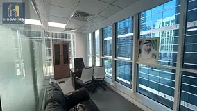 Fully equipped &amp; Fitted luxury office | Lake Central, Business Bay | Partial lake view