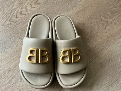 Balenciaga leather platform sandals