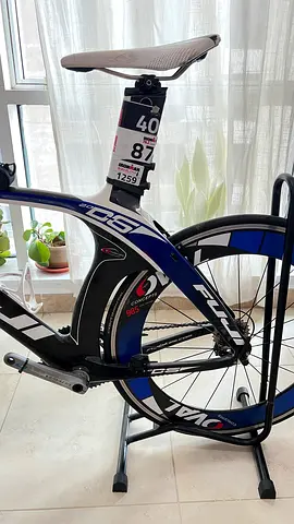 My TT aero bike - carbon frame  deep-section wheels