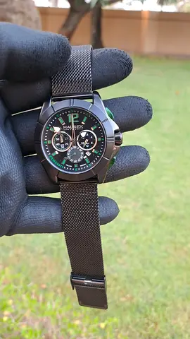 Haurex Italy Mens Green and Black Aston Model 0N366UNV  Watch chronograph watch strap after market