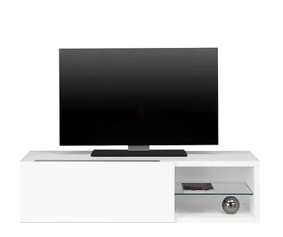 Modern White Entertainment Center