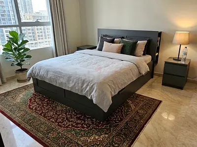 King/Queen Size IKEA Bed Frame Set • Large comfortable bed frame • Includes 2 bedside tables • Soli