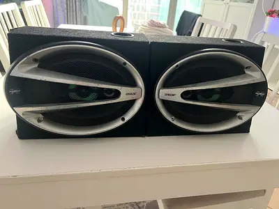 Sony car speakers 6X9 with wooden box