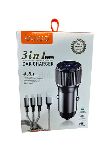 Bulud 3-in-1 USB Car Charger New Box Packed