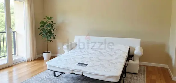 Crate and Barrel two seater sofa bed with mattress