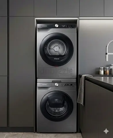 Samsung latest model 9 kg washer door in door and 9 kg heatpump dryer separate set up