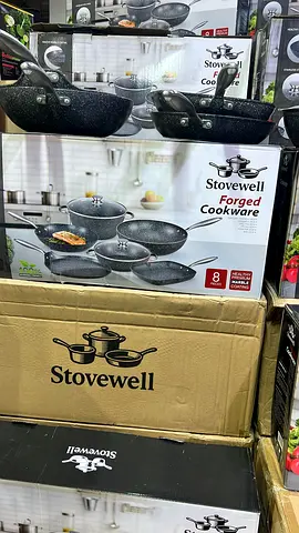 Stovewell Forged 8-Piece Cookware Set — Boxed