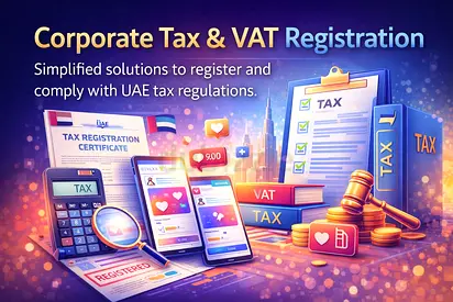 Get your business registered for Corporate Tax and VAT quickly and efficiently.