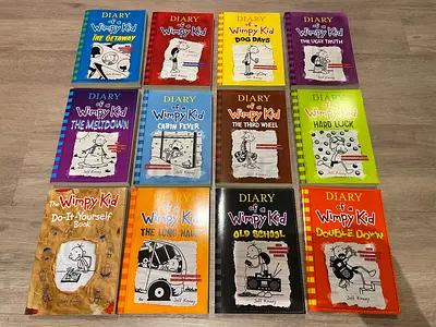 My Diary of a Wimpy Kid 12-book set — childrens fiction brand new! AED 35 per Book!
