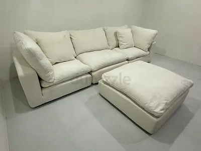 Marina Homes feather 🪶 filled modular sofa with ottoman
