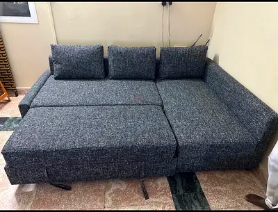 Space Saving Sofa Bed • 2 in 1 sofa and bed • Comfortable sleeping space • Storage for blankets and