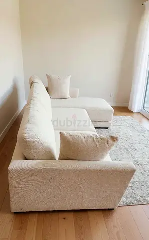 As new Cratebarrel L shape sofa