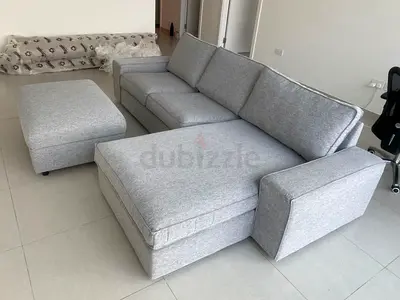Ikea kivik L Shape Sofa with footstool