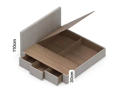 Stylish and Modern Storage Bed with Drawers Size 200×200