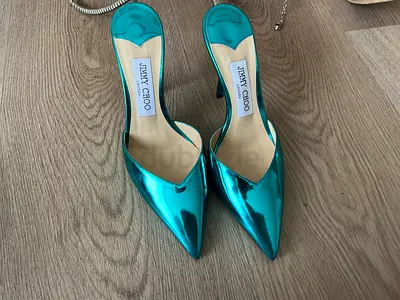 Jimmy Choo metallic women heels