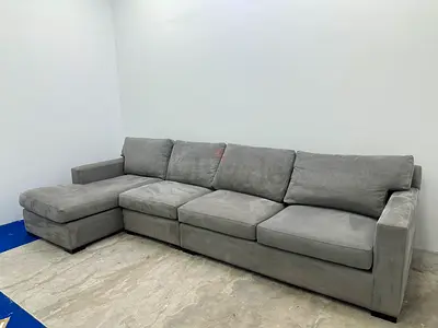 Looks great condition cratebarrel lshape four seater sofa