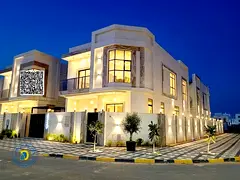 Own a corner villa 5BR in Al Zahia for the price of rent, super deluxe, custom finishing. Bank finan