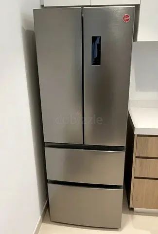 Hoover 670L French Door Refrigerator, Inverter Compressor, LED Display with Touch Control, Silver