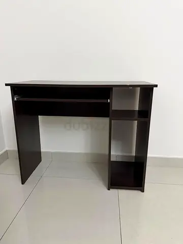 Compact Study/Computer Table with Shelves