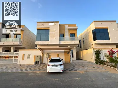 Villa for rent in Al Yasmin, Ajman. 5 bedrooms, living room, majlis, parking, spacious area, close to the park and mosque.