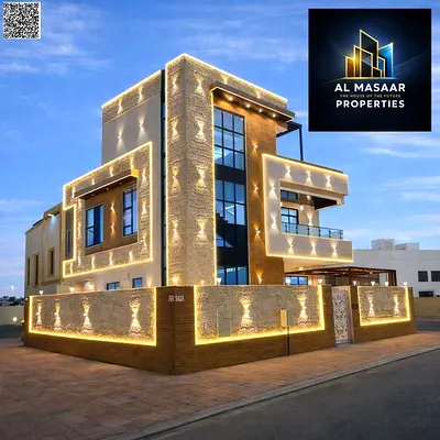 فيلا زاوية طابقين و رووف مع مسبح تشطيب خاص السعر شامل رسوم توصيل الكهرباء و الماء خلف مطعم ماكدونالذ