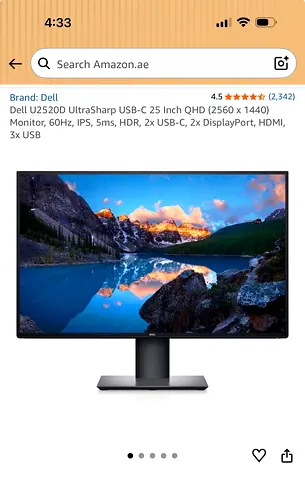 Selling my Dell UltraSharp U2520D 25 QHD (2560x1440) USB-C Monitor