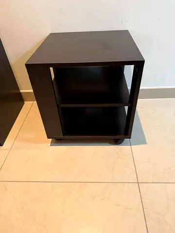 Compact Black Storage Shelf