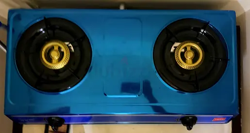 Blue Double Burner Gas Stove