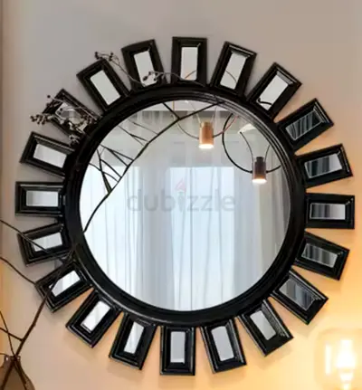 Contemporary sunburst wall mirror