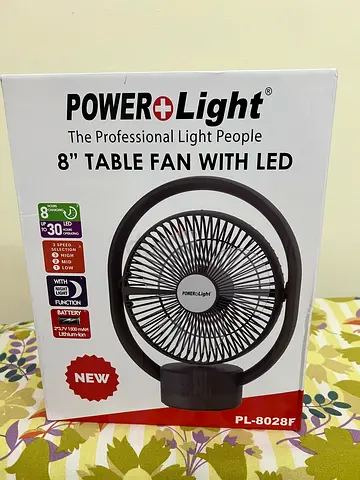 Power + Light 8 Table Fan with LED