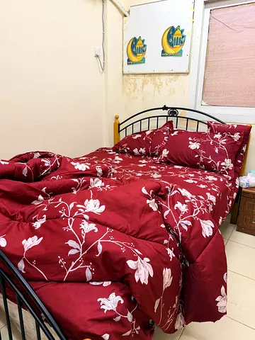 Queen Size Bed with Floral Bedding