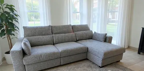 Ikea eskilstuna L shape sofa bed under storage