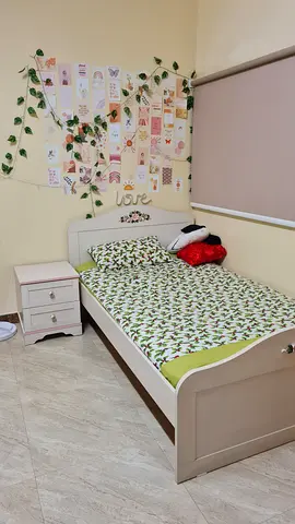 HOMECENTRE 2 tier bed set with mattress and others.
