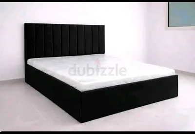 Black Bed Frame with Headboard