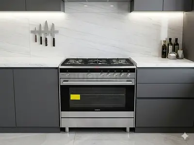 Siemens 90x60cm 5 Burner Gas Electric oven with dual fan Stove Model i@700 HQ738357M