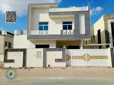 For sale: Al Yasmeen villa, 6BR with roof , including electricity and AC, super deluxe finishing, freehold , bank financing.