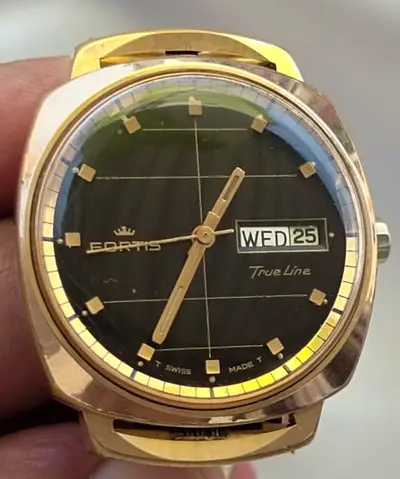Fortis True Line Automatic Gold Plated Vantage