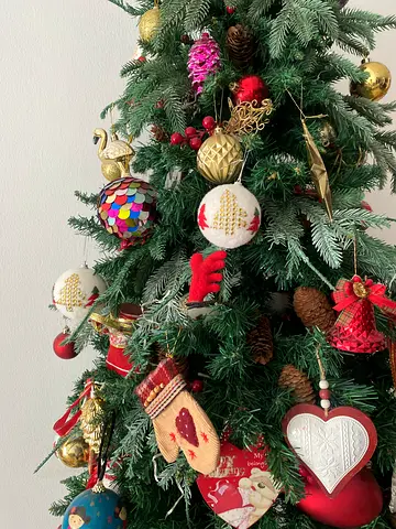 Festive Christmas tree with Ornaments