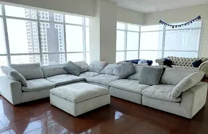 Selling Pan Emirates pianca feather filled sofa with footstool