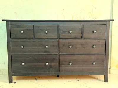 Wooden Dresser with Multiple Drawers