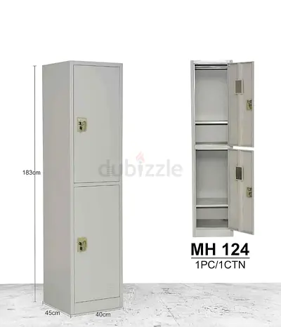 Steel 2-Door Locker (183cm) - Used