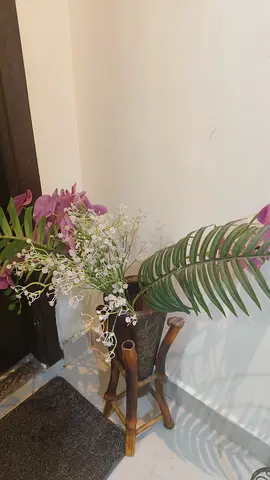 Elegant Artificial Flower Arrangement in Decorative Vase