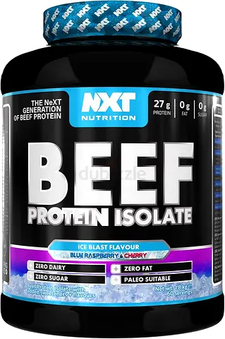 NXT Beef Protein Isolate 1.8kg (Ice Blast - Blue Raspberry  Cherry) used pnly 4 scoops of it
