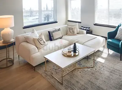 The Loom Collection L Shape Sofa Beige