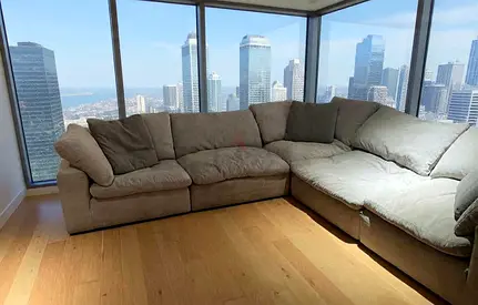 Amazing Condition Pan Emirates pianca feather filled sofa