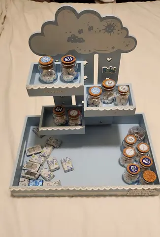 Baby Memory Keepsake Box with Storage Jars