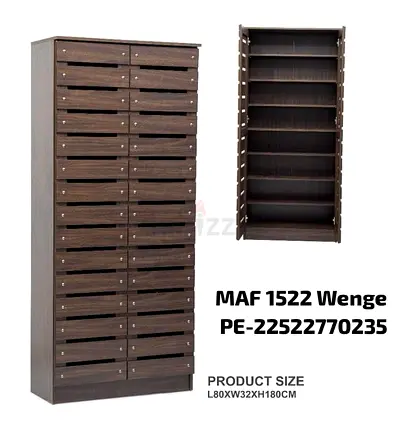 Wenge Multi-Drawer Storage Cabinet (80x32x180 cm)