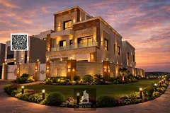 Modern villa with 6 bedrooms, contemporary finishes, prime location. Ground floor, first floor, and
