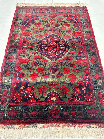 104 x 155 cm - Handmade Belgic Afghan Wool Carpet