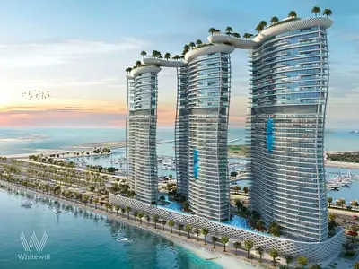 شقة بغرفة نوم واحدة | برج داماك باي C | إطلالة كاملة على البحر والمارينا | معيشة مفروشة على الواجهة البحرية